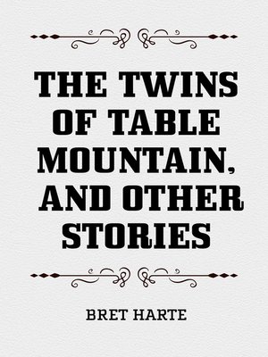 cover image of The Twins of Table Mountain, and Other Stories